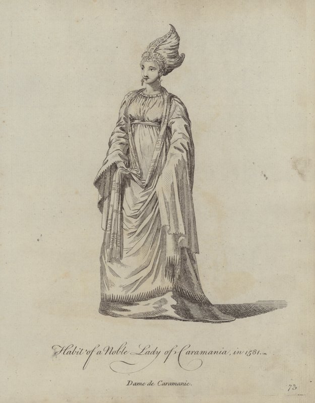 Karamánia nemes hölgyének szokása 1581-ben alkotó: English School