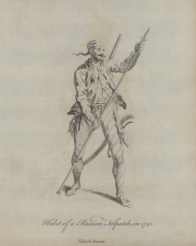 Egy Rascian Tolpatch szokása 1742-ben alkotó: English School