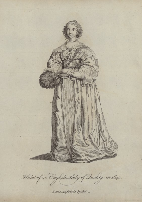 Egy angol minőségi hölgy szokása 1640-ben alkotó: English School