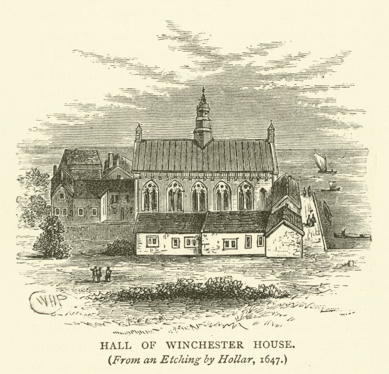 A Winchester-ház csarnoka, Hollar rézkarcáról, 1647 alkotó: English School