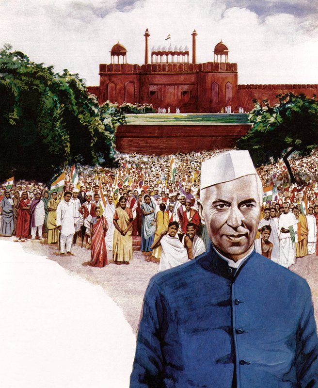 Jawaharlal Nehru, India első miniszterelnöke alkotó: English School