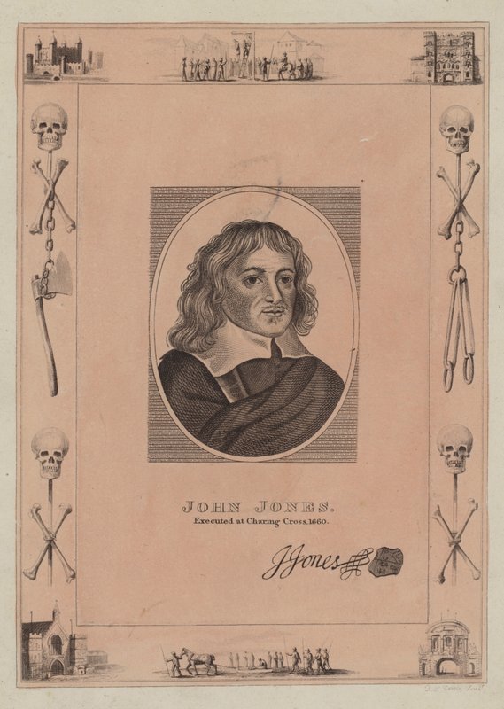John Jonest, kivégezték Charing Crossban, 1660 alkotó: English School