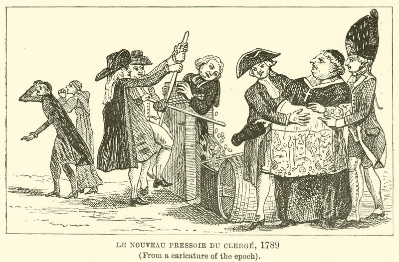 A klérus új nyomdája, 1789, (A korszak karikatúrájából) alkotó: English School