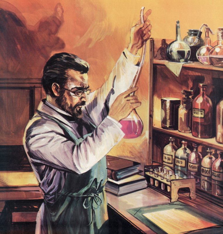 Louis Pasteur a laboratóriumában alkotó: English School