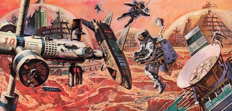 Az 1980-as években az ember által kolonizált Mars alkotó: English School