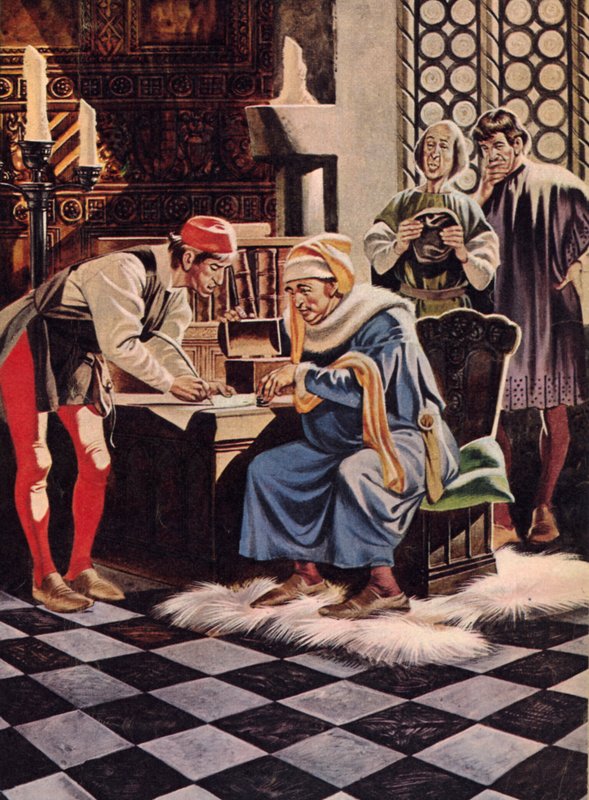 Pénzkölcsönző lombardok Lombardia síkságáról alkotó: English School