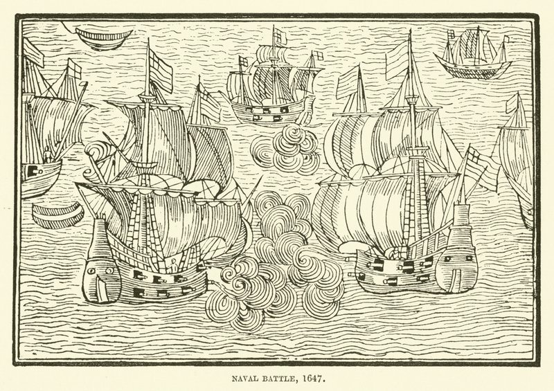 Tengerészeti csata, 1647 alkotó: English School