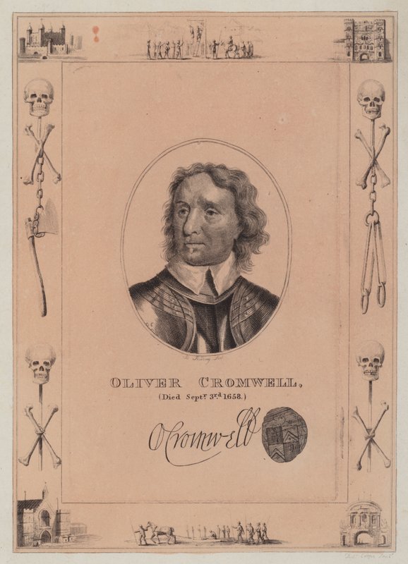 Oliver Cromwell, meghalt 1658. szeptember 3-án alkotó: English School