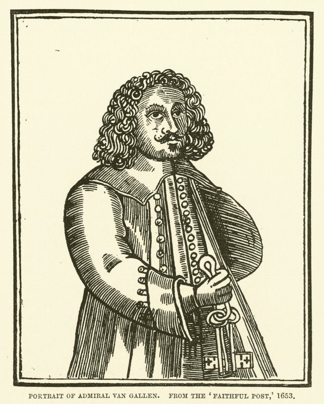 Van Gallen admirális portréja, a Faithful Postból, 1653 alkotó: English School