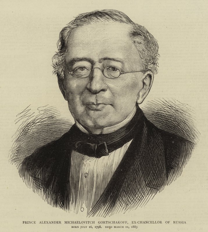 Alexander Michaelovitch Gortschakoff herceg, Oroszország volt kancellárja alkotó: English School
