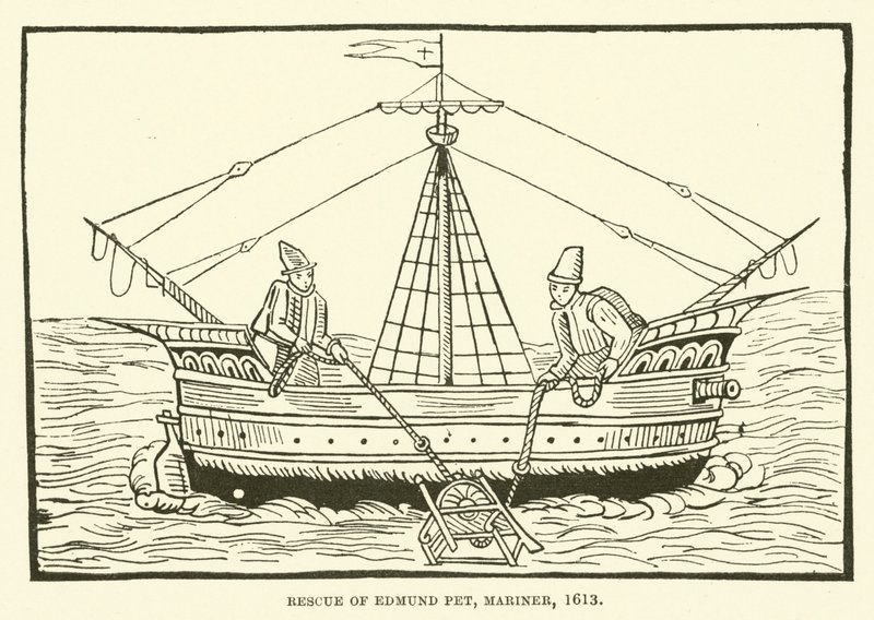 Edmund Pet tengerész megmentése, 1613 alkotó: English School