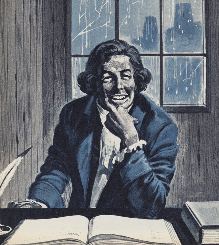 Rudolf Raspe, a híres Münchausen báró mesék szerzője alkotó: English School