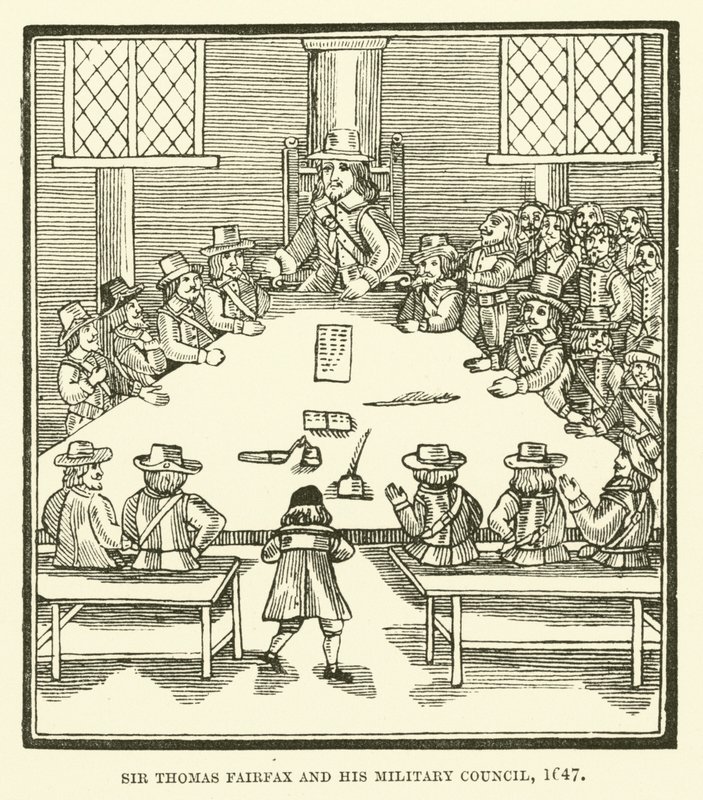 Sir Thomas Fairfax és katonai tanácsa, 1647 alkotó: English School