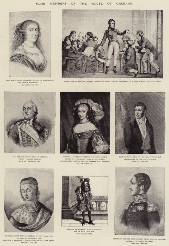 Az Orléans-ház néhány tagja alkotó: English School