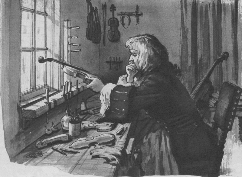 Stradivari munka közben alkotó: English School