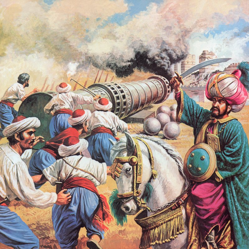 Mehmed szultán Konstantinápolyt ostromló, 1453 alkotó: English School
