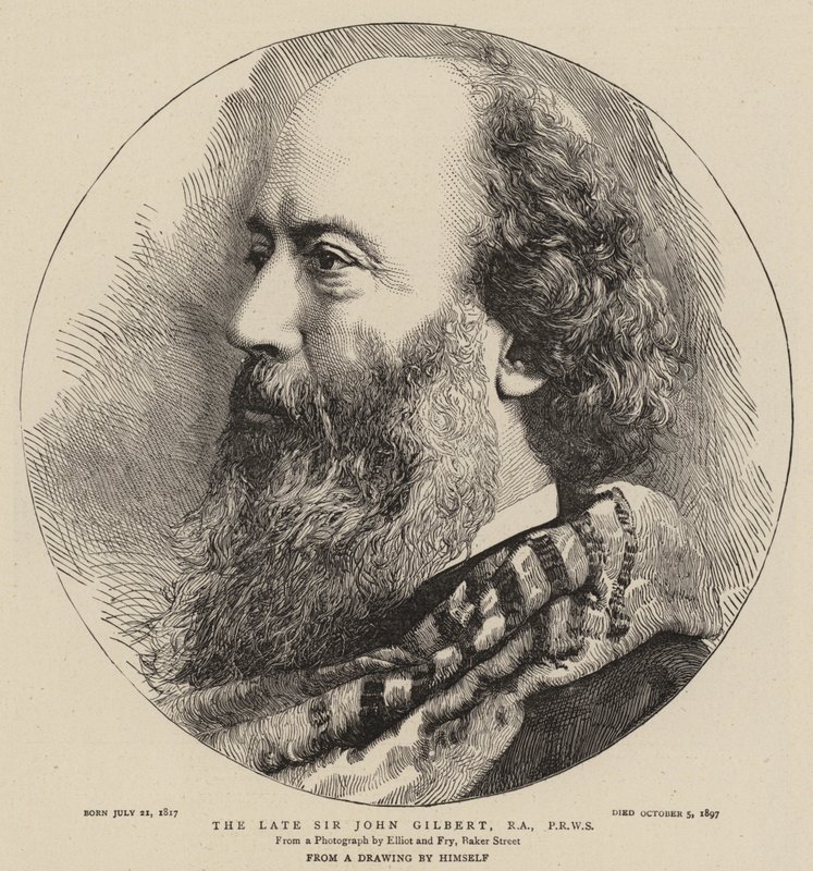 A néhai Sir John Gilbert, RA, PRWS alkotó: English School