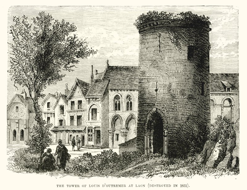 Louis DOutremer tornya Laonban (1831-ben lerombolták) alkotó: English School