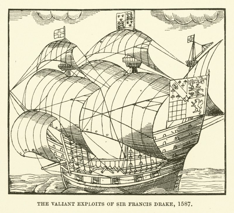 Sir Francis Drake bátor tettei, 1587 alkotó: English School