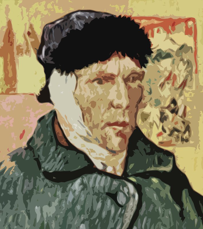 Vincent Van Gogh, bekötözött füllel alkotó: English School