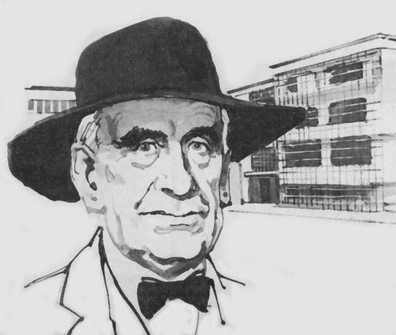 Walter Gropius, a Bauhaus vezérfénye alkotó: English School
