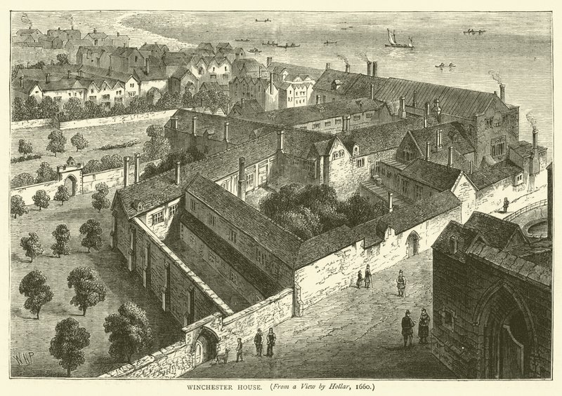 Winchester-ház, Hollar nézetéből, 1660 alkotó: English School