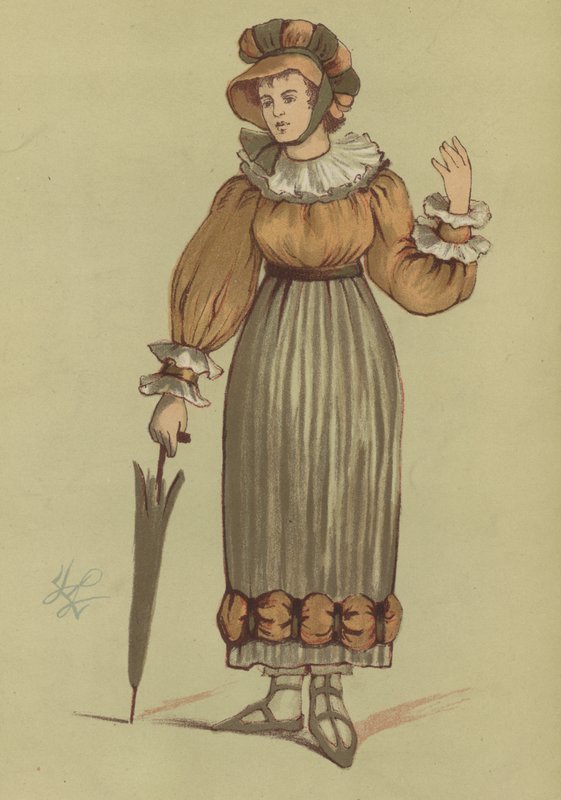 György uralkodásának női jelmeze, 1820 alkotó: English School