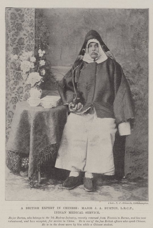 Brit kínai szakértő, J A Burton őrnagy, LRCP, Indiai Orvosi Szolgálat alkotó: English Photographer