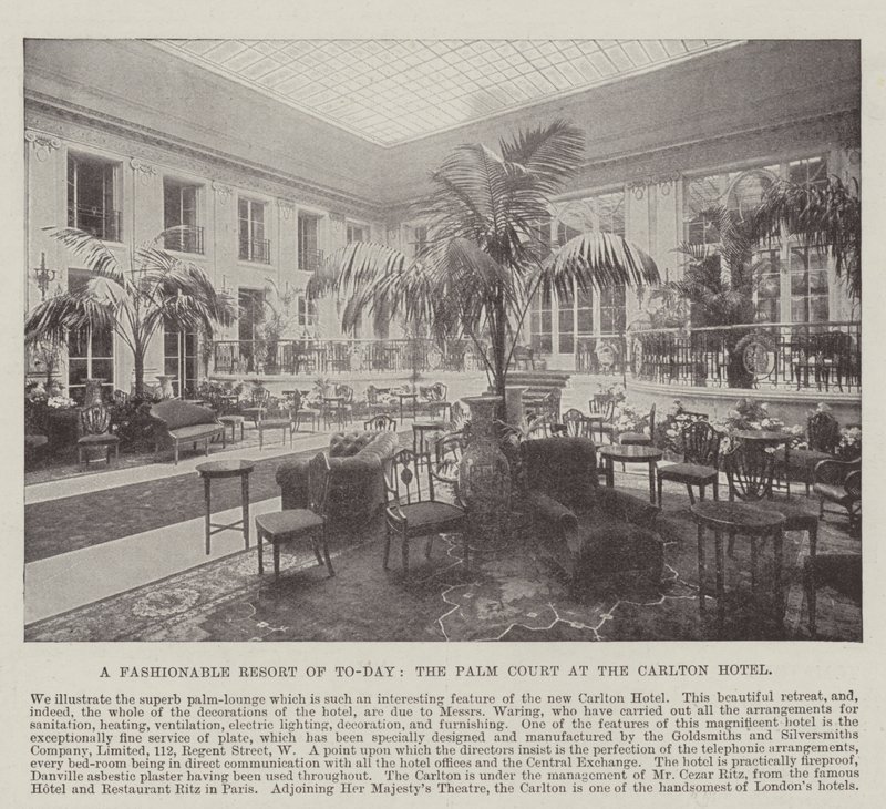 Napjaink divatos üdülőhelye, a Palm Court a Carlton Hotelben alkotó: English Photographer