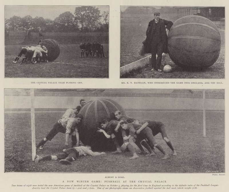 Új téli játék, Pushball a Crystal Palace-ban alkotó: English Photographer
