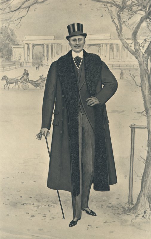Egy jó használható kabát, bélelt musquash, hódgallérral (fekete-fehér fotó) alkotó: English Photographer