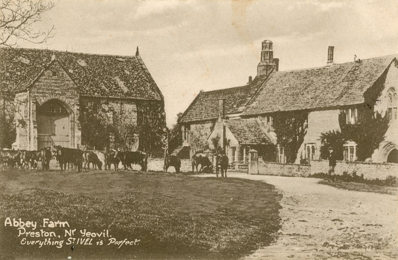 Abbey Farm Prestonban, Yeovil közelében. 1913-ban feladott képeslap. alkotó: English Photographer
