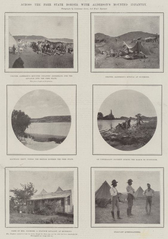 Át a szabad állam határán Aldersons lovas gyalogsággal alkotó: English Photographer