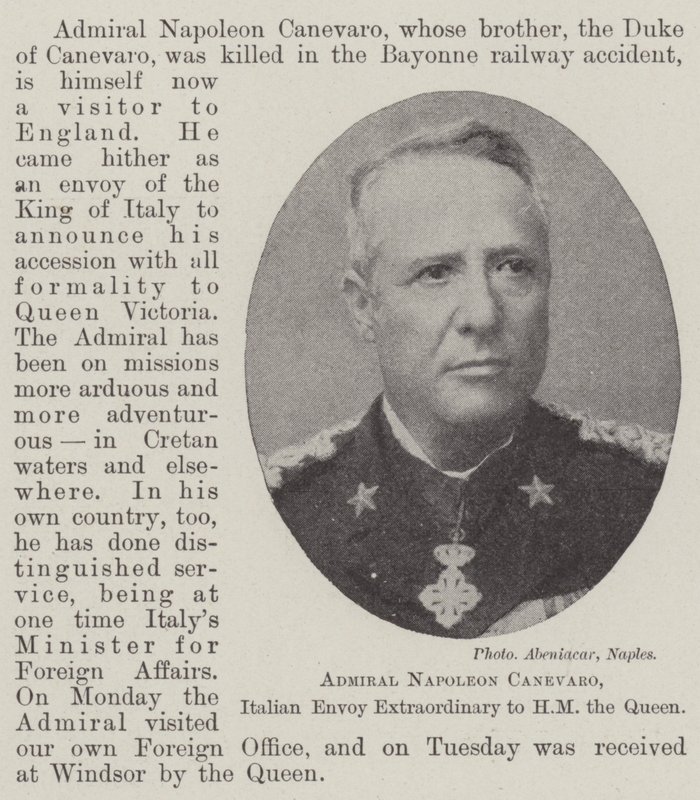 Napóleon Canevaro admirális, a királynő rendkívüli olasz megbízottja alkotó: English Photographer