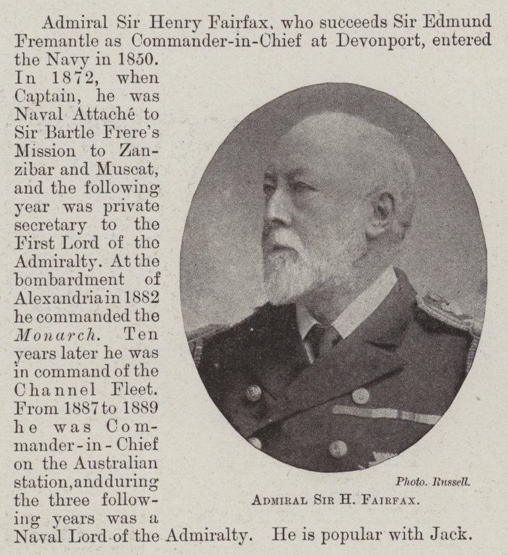 Sir H Fairfax admirális alkotó: English Photographer