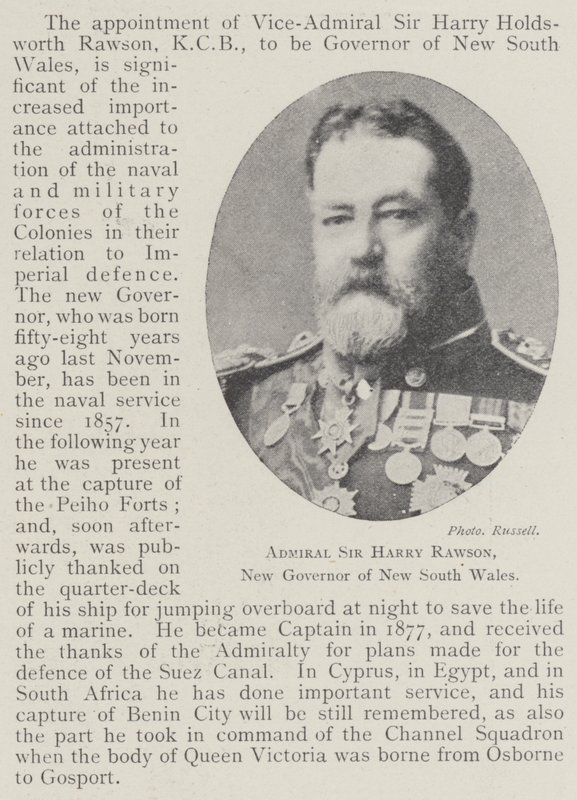 Sir Harry Rawson admirális, Új-Dél-Wales új kormányzója alkotó: English Photographer