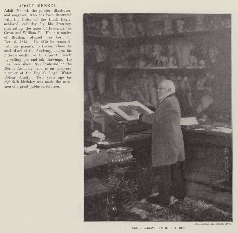 Adolf Menzel stúdiójában alkotó: English Photographer