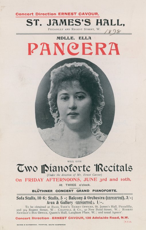Ella Pancera koncertjének reklámja alkotó: English Photographer