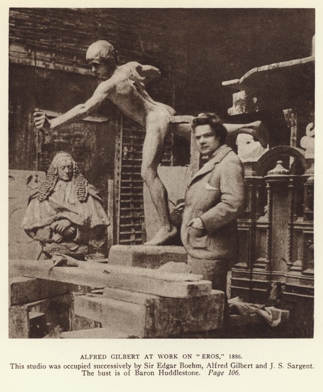 Alfred Gilbert, angol szobrász Eroszon dolgozik alkotó: English Photographer