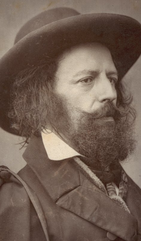 Alfred Lord Tennyson, költő, portré (f/w fotó) alkotó: English Photographer
