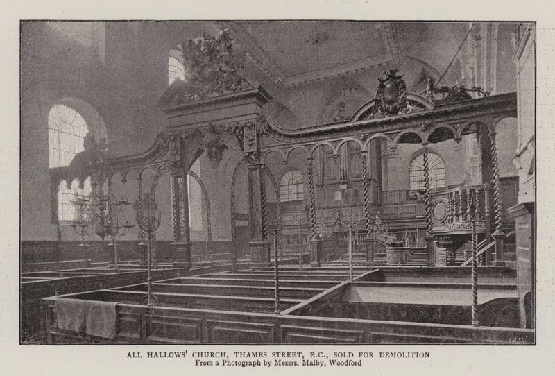 All Hallows Church, Thames Street, EC, bontásra eladó alkotó: English Photographer