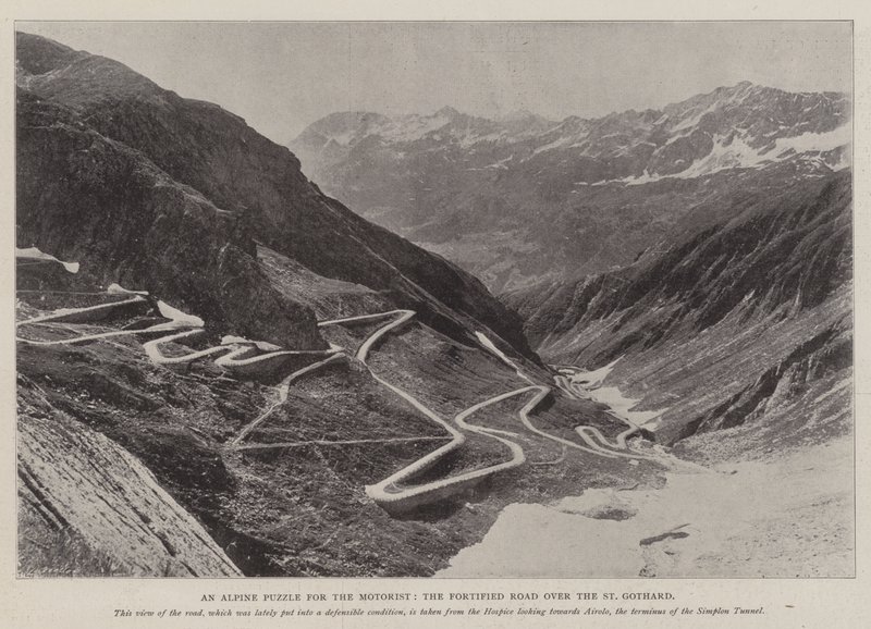 Alpesi rejtvény az autósoknak, a Szent Gothard feletti erődített út alkotó: English Photographer