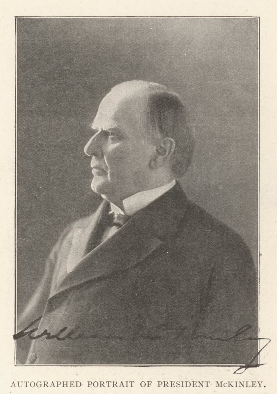 McKinley elnök dedikált portréja alkotó: English Photographer