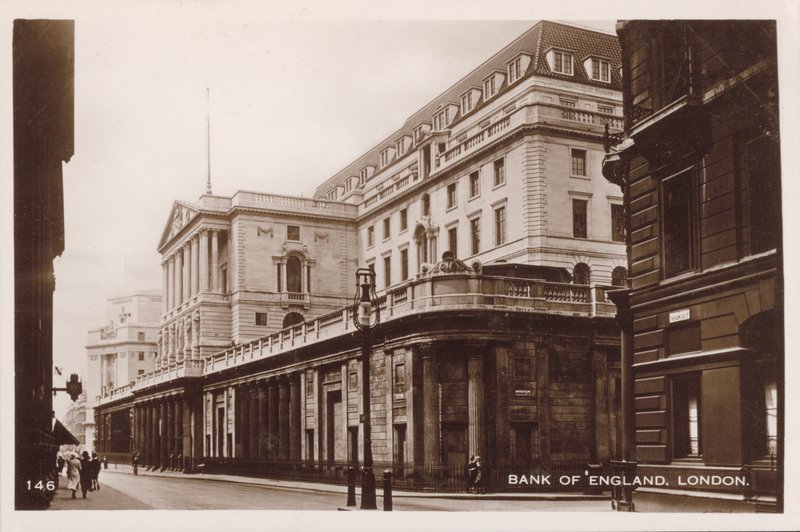 Bank of England, London (f/w fotó) alkotó: English Photographer