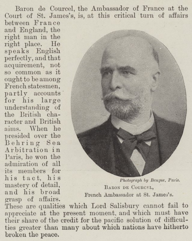Baron de Courcel, francia nagykövet a St James