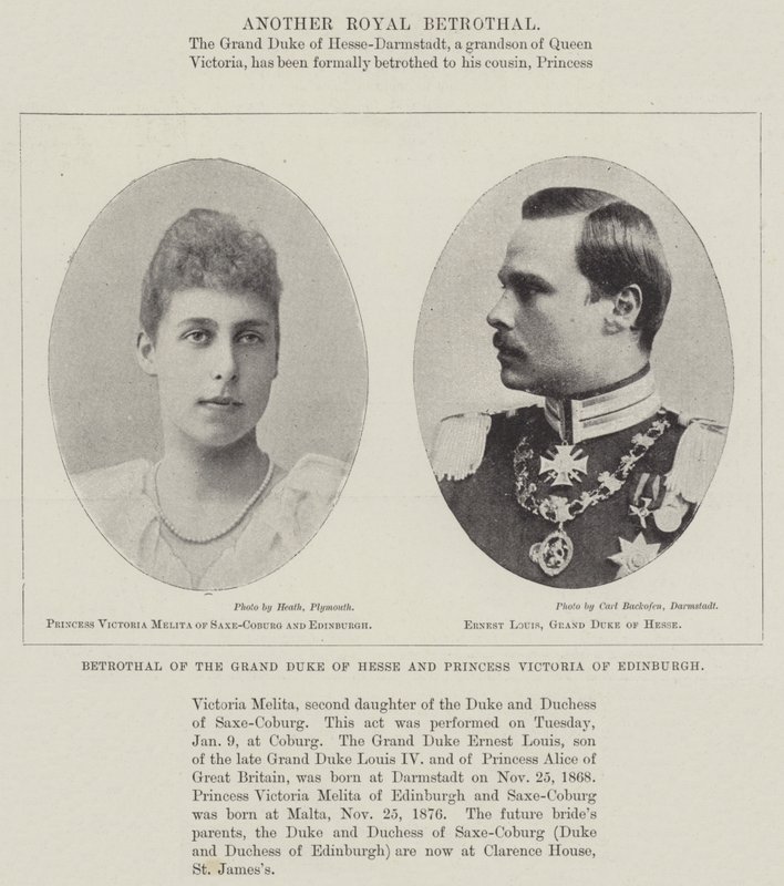 Hesse nagyhercegének és Viktória edinburghi hercegnőnek az eljegyzése alkotó: English Photographer