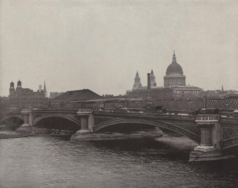 Blackfriars Bridge (fekete-fehér fotó) alkotó: English Photographer