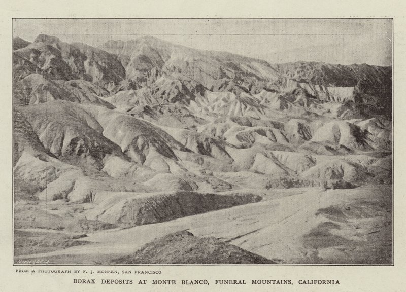 Borax betétek Monte Blanco, Funeral Mountains, California alkotó: English Photographer