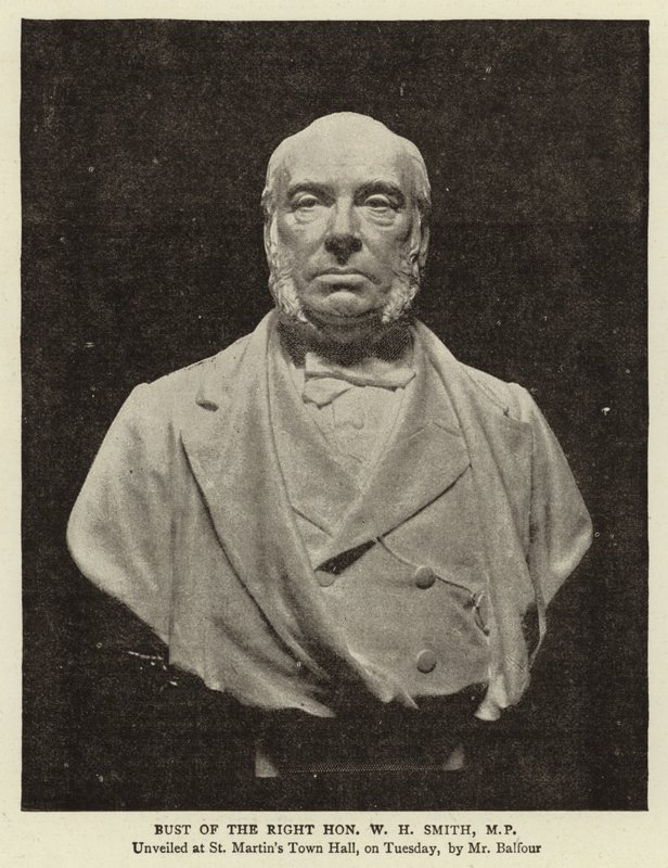 A jobboldal mellszobra, tisztelt W H Smith képviselő alkotó: English Photographer