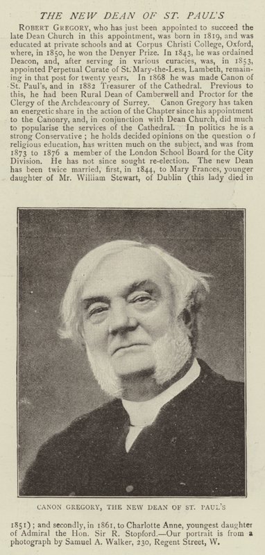 Gergely kanonok, St Pauls új dékánja alkotó: English Photographer